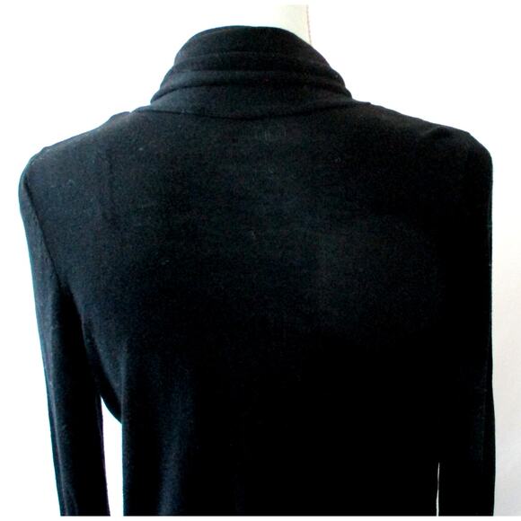 Cyrus Women's Black Long Sleeve Open Front Cardigan Sweater Size Medium - Picture 6 of 9